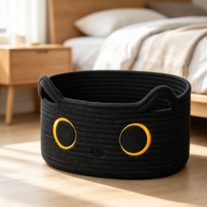 Multi-functional Foldable Pet Storage Basket with Handle, Home Organizer Box