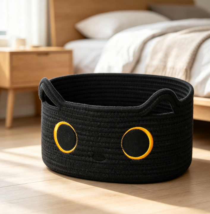 Multi-functional Foldable Pet Storage Basket with Handle, Home Organizer Box