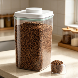 Sealed Pet Food Storage Box, Small with Measuring Spoon, Food Storage Container