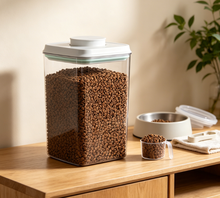 Sealed Pet Food Storage Box, Small with Measuring Spoon, Food Storage Container - Image 2