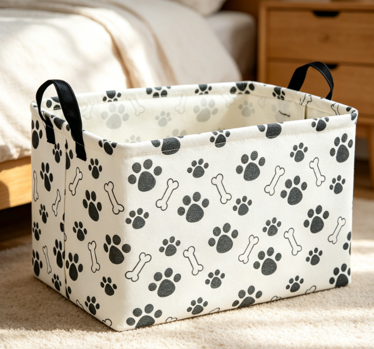 Multi-functional storage box with lid, window design, foldable clothing storage box, three-piece set, dark gray