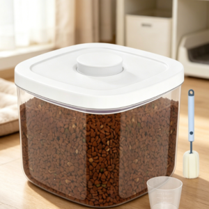 Small foldable pet food storage box, portable moisture-proof storage container