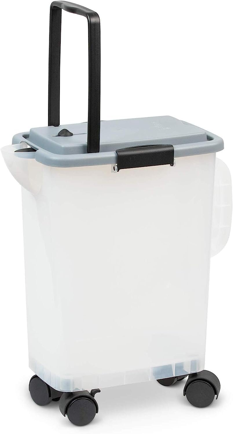 Heavy-Duty Universal Storage Boxes for Pet Food and Cat Litter, Wheeled Sealed Storage Buckets