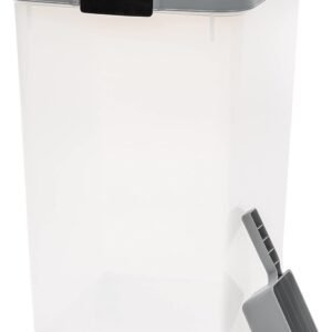 Extra-large capacity pet food storage box, portable airtight storage container with wheels