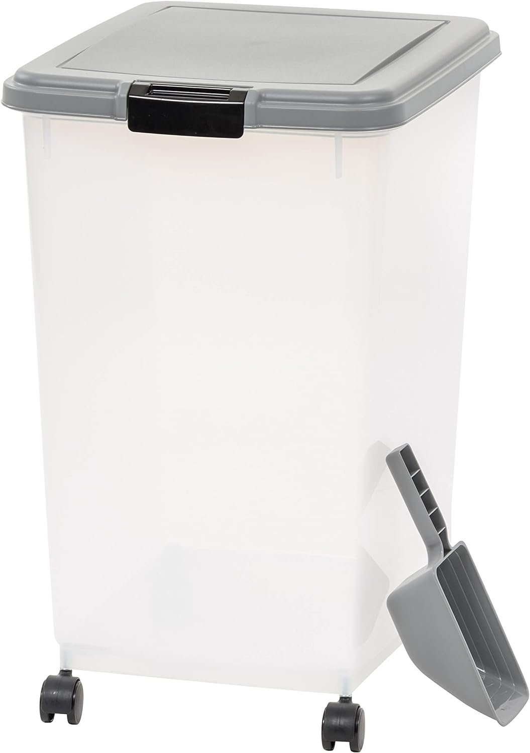 Extra-large capacity pet food storage box, portable airtight storage container with wheels