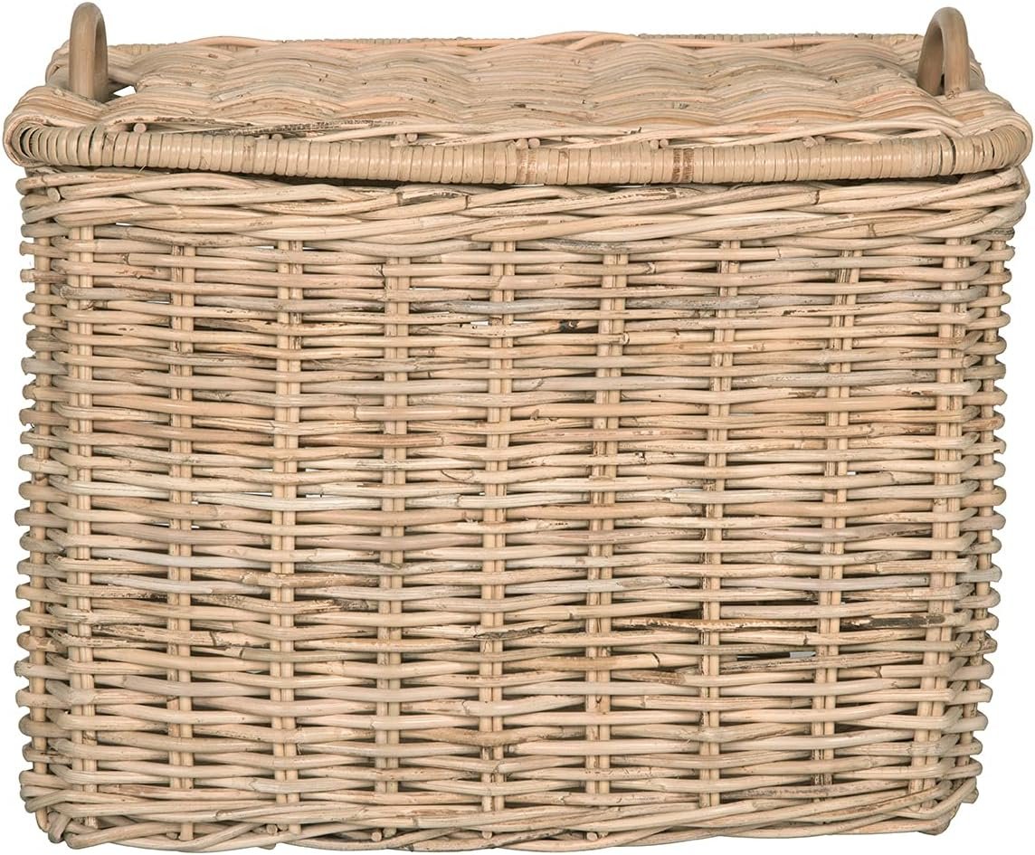 Ribbon rectangular storage basket with lid, home storage box, universal for laundry and toys - Image 2