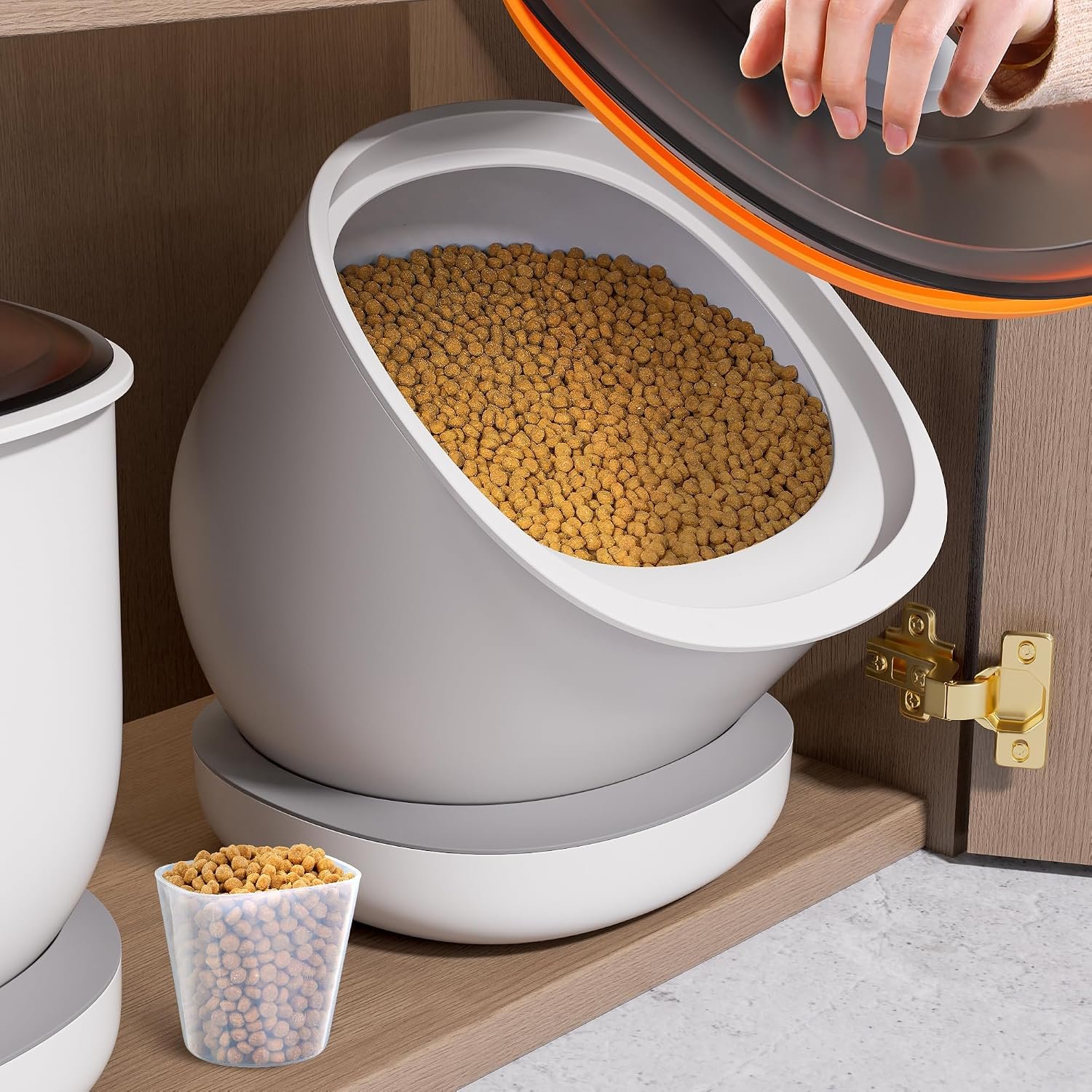 Small Cat Food Storage Boxes, Sealed, Moisture-Proof, Simple Storage Containers